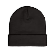 Load image into Gallery viewer, Black beanie on a white background
