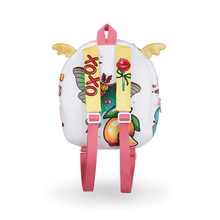 Load image into Gallery viewer, Children's backpack with colorful design and pink straps on a white background