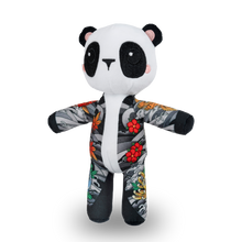 Load image into Gallery viewer, Plush panda toy with colorful patterns