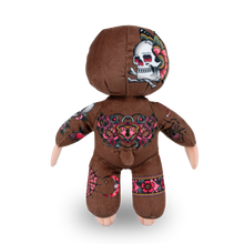 Load image into Gallery viewer, Stuffed sloth toy with floral patterns and measurements