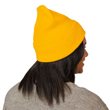 Load image into Gallery viewer, Person wearing a yellow beanie on a white background