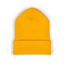 Load image into Gallery viewer, Yellow beanie hat on a white background