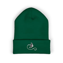Load image into Gallery viewer, beanie with a black and white logo
