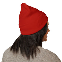 Load image into Gallery viewer, Person wearing a red beanie on a white background