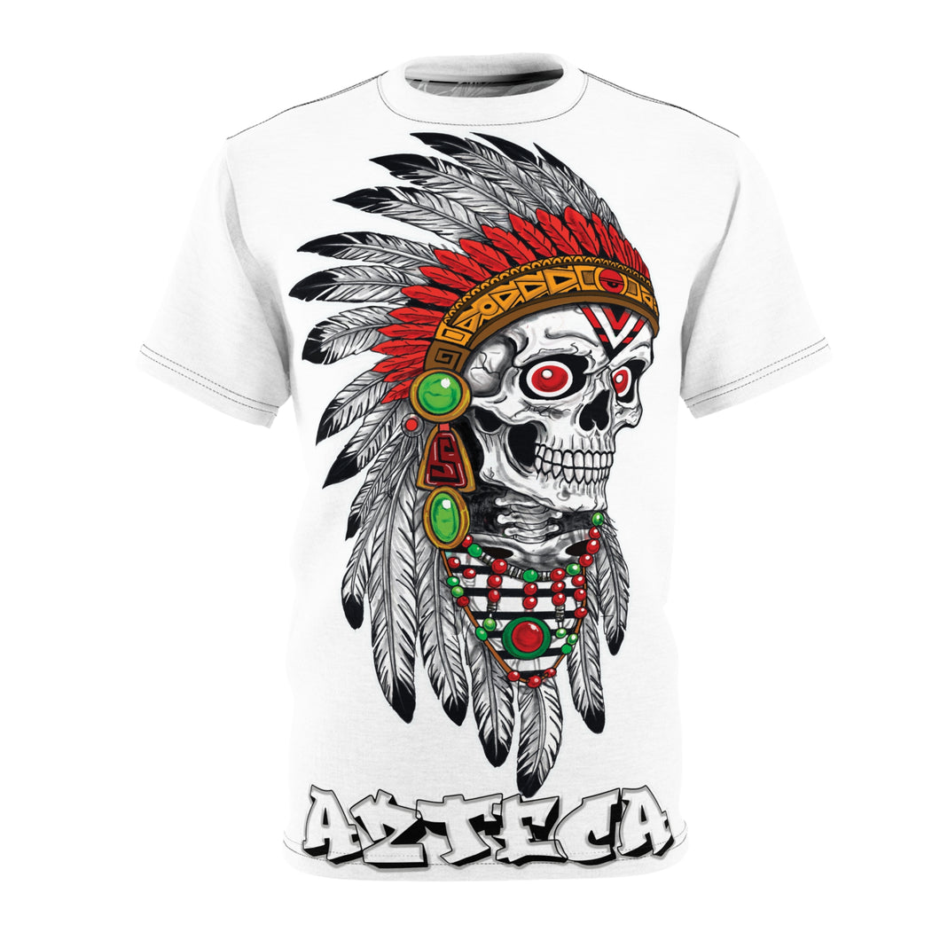 Bold Aztec Skull Tee, Unisex Graphic T-Shirt, Festival Wear, Bohemian Apparel, Unique Gift, Statement Piece