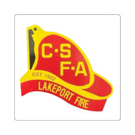 Lakeport Fire Hat Stickers, Fun Square Stickers, Firefighter Gifts, Laptop Decor, Fire Department Merchandise, Unique Custom Decals