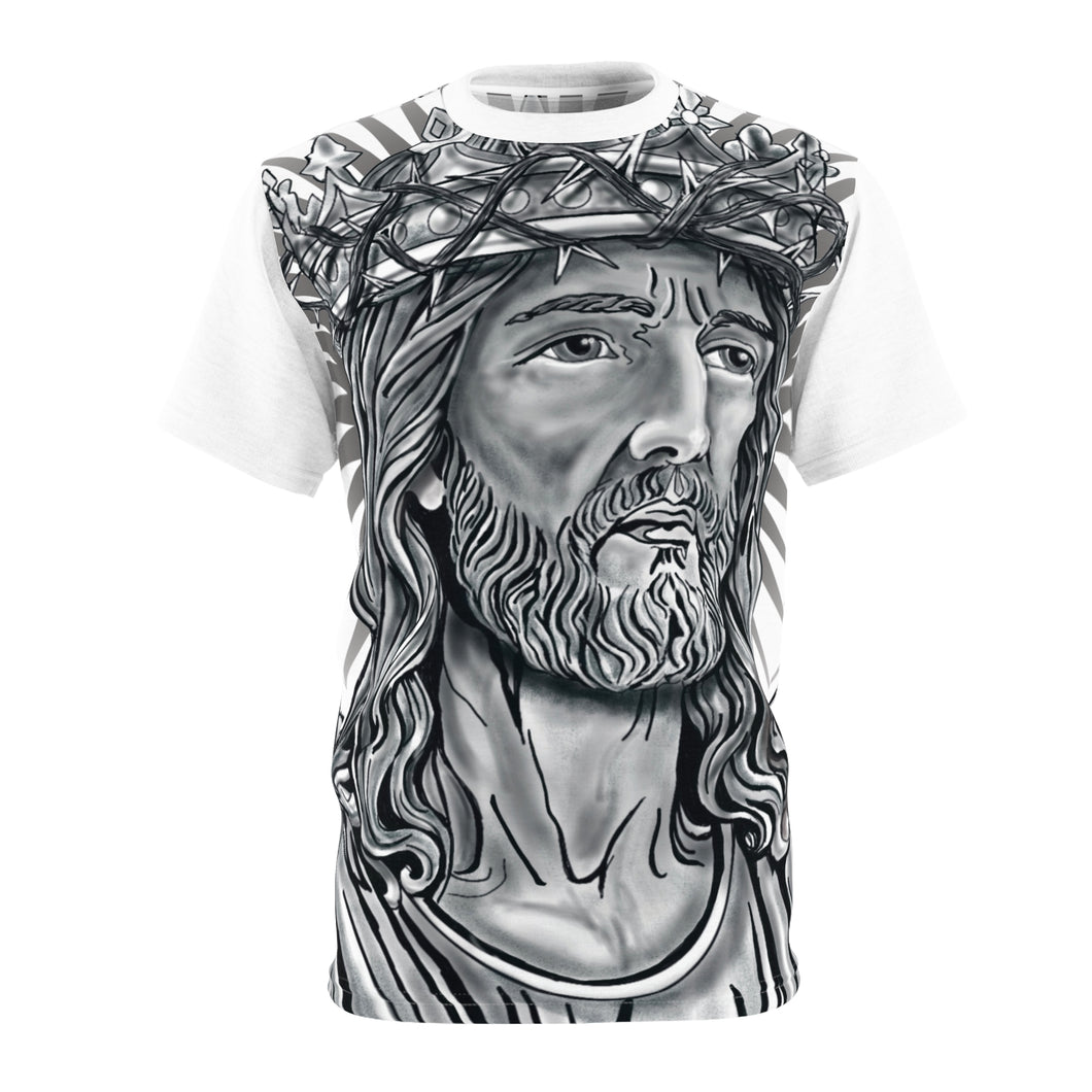 Faith-Inspired Unisex Tee, Graphic T-Shirt, Christian Apparel, Religious Gift, Unique AOP Shirt, Spiritual Wear
