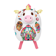 Colorful plush toy with unicorn design 