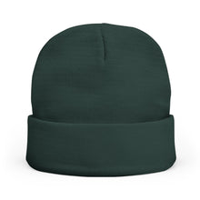 Load image into Gallery viewer, Dark green beanie on a white background
