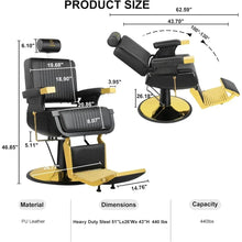 Load image into Gallery viewer, Hydraulic Barber Chair 
