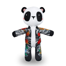 Load image into Gallery viewer, Plush panda toy with colorful patterns 
