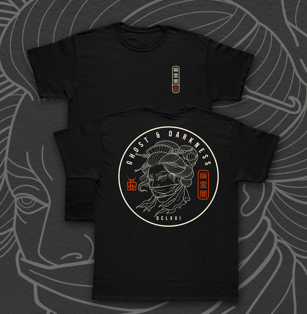 Namakubi Outline Tattoo Tee | Ghost & Darkness Streetwear