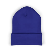 Load image into Gallery viewer, Blue beanie on a white background
