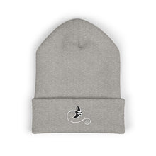Load image into Gallery viewer, beanie with a black and white logo
