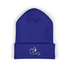 Load image into Gallery viewer, beanie with a black and white logo
