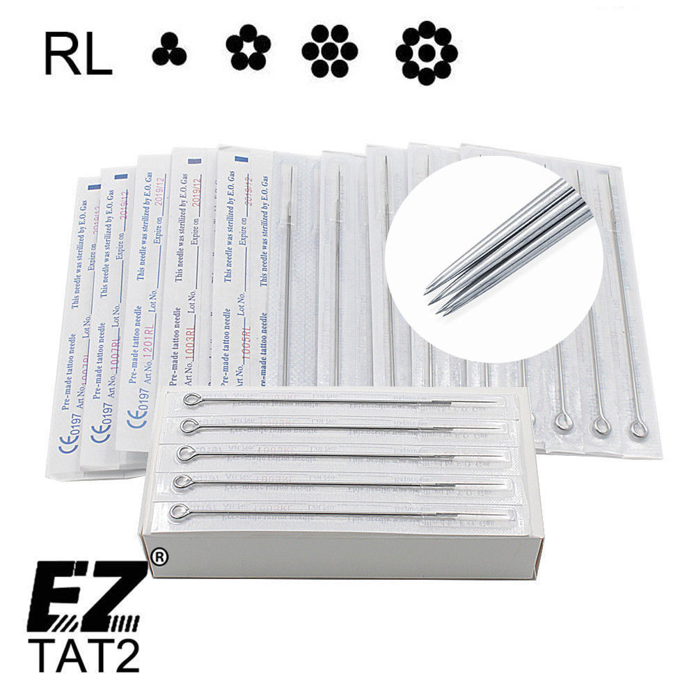 50 Pieces/Box Disposable Sterile Round Liner Tattoo Needles